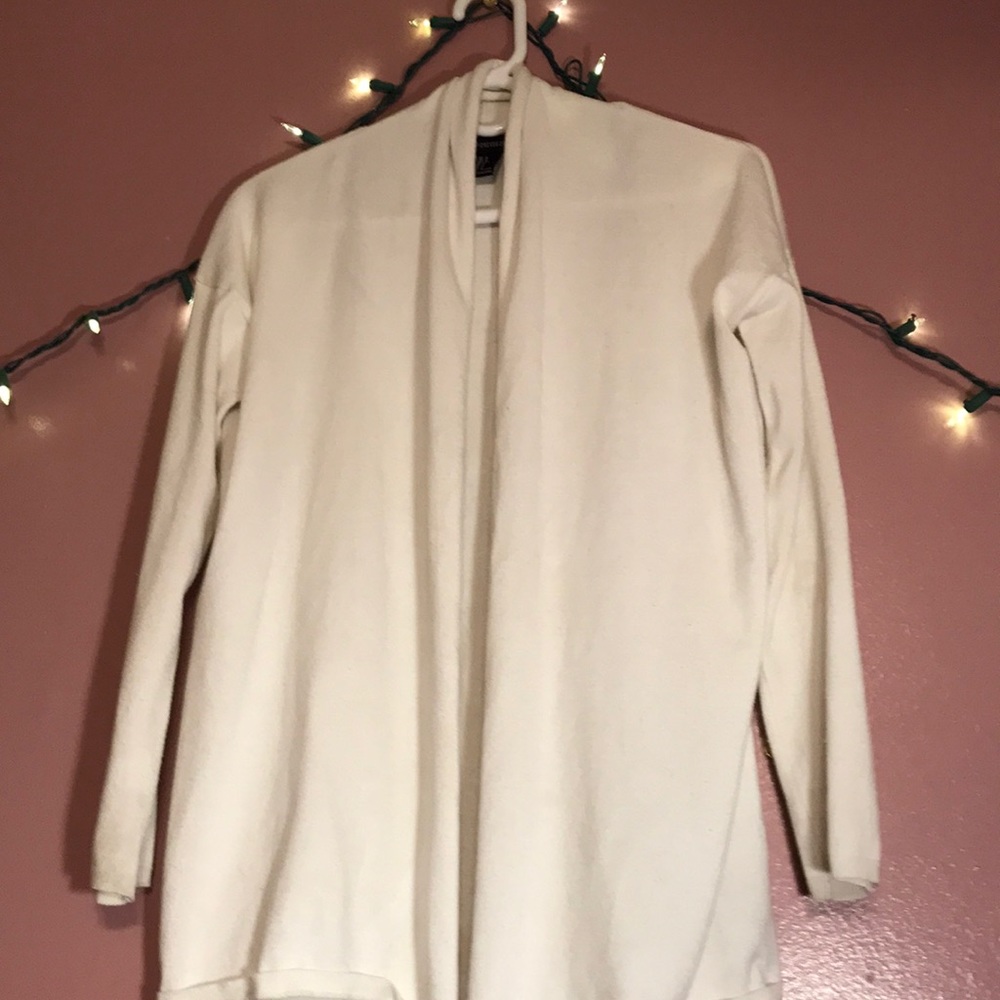 A white cardigan